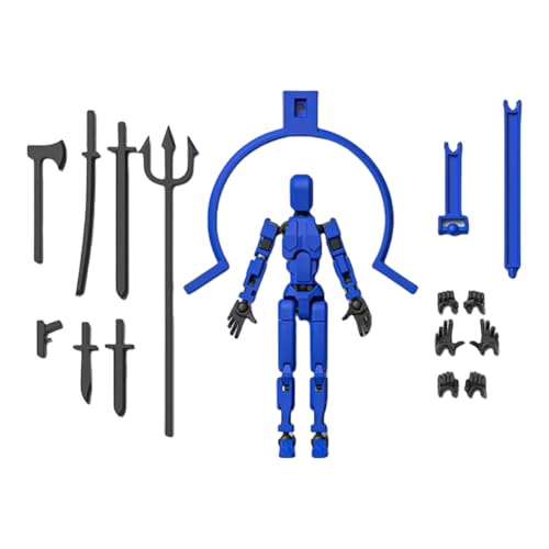 T13 Action Figure, 3 Paar Hände 7 Waffen mit 1 verstellbare Basis, 3D-Druck von Beweglichen Figuren mit Mehreren Gelenken, Dummy 13 Roboter-Actionfigur zusammengebaut (C) von Demiawaking