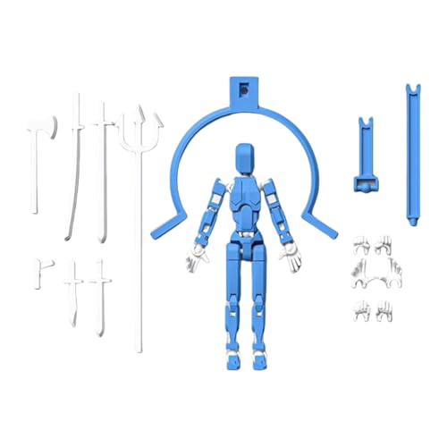 T13 Action Figure, 3 Paar Hände 7 Waffen mit 1 verstellbare Basis, 3D-Druck von Beweglichen Figuren mit Mehreren Gelenken, Dummy 13 Roboter-Actionfigur zusammengebaut (I) von Demiawaking