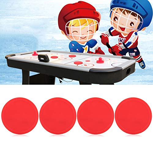 Air-Hockey-Schieber, Langlebige Rote Air-Hockey-Pucks aus Kunststoff, für Spieltische für Air-Hockey-Spiele Im Spielzimmer (Groß (82 mm)) von Denash