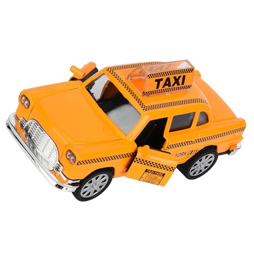 Denash Mit Ton und Licht Zurückziehbares Fahrzeug, Vintage-Taxi-Simulationsfahrzeug-Modellspielzeug, für Geschenkmöbel-Dekorationskollektion (Taxi A) von Denash