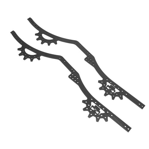 Denash RC-Chassis-Schienen-Set, Verstellbarer Radstand, RC-Chassis-Rahmenschienen, Hochfestes RC-Zubehör aus Aluminiumlegierung für RC-Upgrade (Black) von Denash