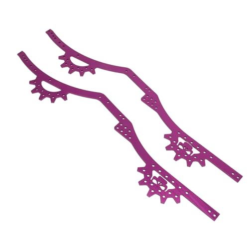 Denash RC-Chassis-Schienen-Set, Verstellbarer Radstand, RC-Chassis-Rahmenschienen, Hochfestes RC-Zubehör aus Aluminiumlegierung für RC-Upgrade (Purple) von Denash