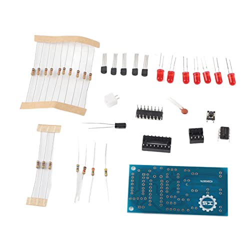 Elektronische Würfel, Elektronisches Würfel-Set aus Metall mit 7 LED-Platine, Ersetzt Echte Würfel für EIN Lustiges Elektronik-Bastelset von Denash