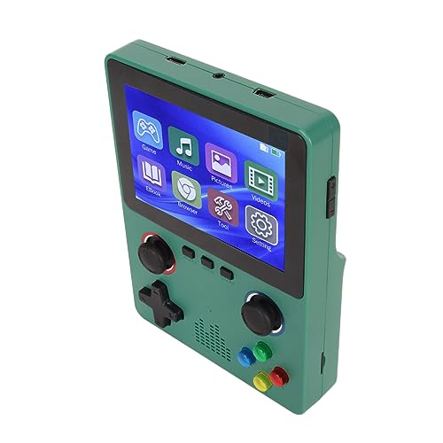 Handheld-Spielekonsole, Handheld-Spielekonsole, 3,5-Zoll-IPS-Bildschirm, Unterstützt TV-Ausgabe, Verzögerungsfreier Dual-3D-Joystick für Erwachsene von Denash