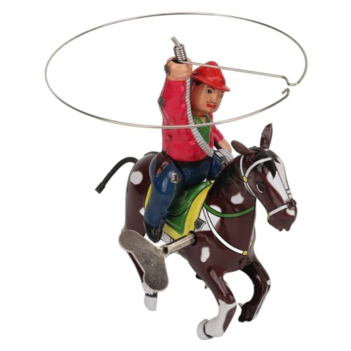 Uhrwerk-Figurenspielzeug, Aufziehbarer Vintage-Cowboy, ästhetischer, Dekorativer Cowboy-Typ für Themengalerien von Denash