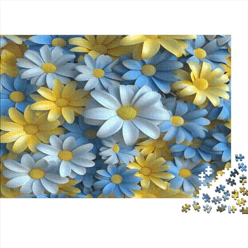 Chrysantheme 1000 Teile,Impossible Puzzle,GesKükenlichkeitsspiel Für Die Ganze Familie, Erwachsenen Puzzlespiel Puzzel 1000pcs (75x50cm) von DengMouu