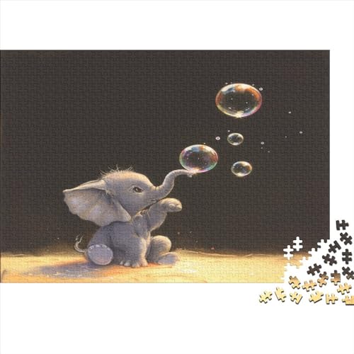 Elefant Puzzle 1000 Teile Puzzle Für Erwachsene Und Kinder Ab 14 Jahren Puzzel 1000pcs (75x50cm) von DengMouu