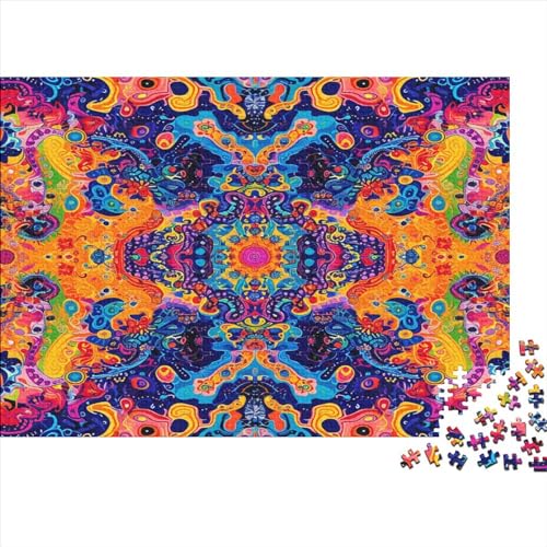 Psychedelic Puzzle 1000 Teile Puzzle Für Erwachsene Und Kinder Ab 14 Jahren Puzzel 1000pcs (75x50cm) von DengMouu