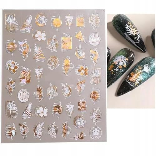 Deni Carte Aufkleber Nagelschmuck selbstklebend für Deni Carte Deko Nailart Sticker Selbstklebende Nageldekorationen von Deni Carte