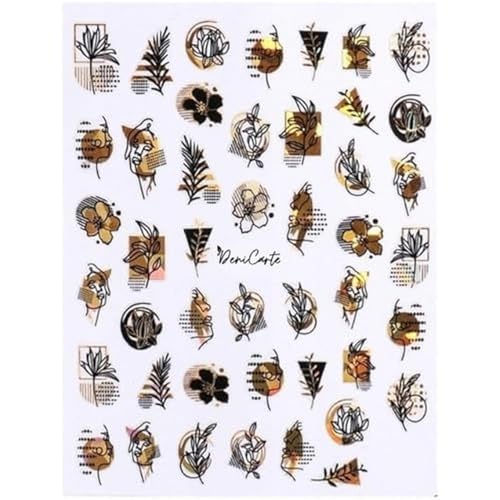 Deni Carte Aufkleber Nagelschmuck selbstklebend für Deni Carte Deko Nailart Sticker Selbstklebende Nageldekorationen von Deni Carte