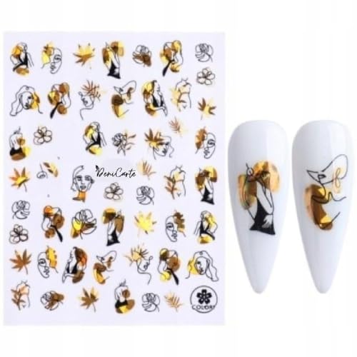 Deni Carte Aufkleber Nagelschmuck selbstklebend für Deni Carte Deko Nailart Sticker Selbstklebende Nageldekorationen von Deni Carte