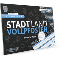 DENKRIESEN SL2023 Stadt Land Vollpfosten® Experten Edition – "Wissen ist Macht." | A4 Spielblock von Denkriesen