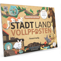 DENKRIESEN SL225 Stadt Land Vollpfosten® Haustier Edition – "Für alle Felle." - A4 Spielblock von Denkriesen