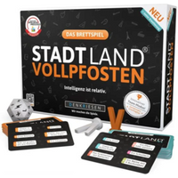 DENKRIESEN SL4040 Stadt Land Vollpfosten® Brettspiel + Junior Erweiterung von Denkriesen