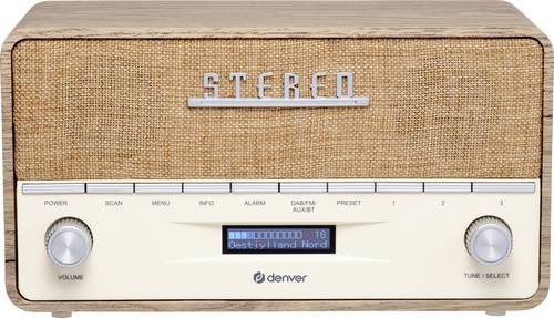 Denver DAB-36LW LIGHT WOOD Tischradio DAB+, UKW Holz (matt) von Denver