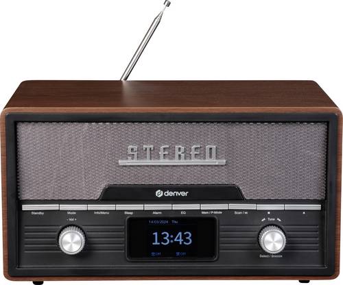 Denver MDA-525DW DARK WOOD Tischradio DAB+, UKW Holz-Braun (seidenmatt) von Denver