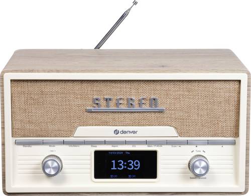 Denver MDA-525LW LIGHT WOOD Tischradio DAB+, UKW Holz (hell) von Denver