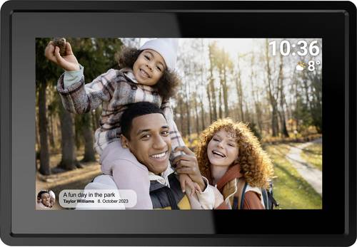 Denver PFF725b Digitaler WiFi-Bilderrahmen 17.8cm 7 Zoll EEK: B (A - G) 1024 x 600 Pixel 8GB Schwarz von Denver