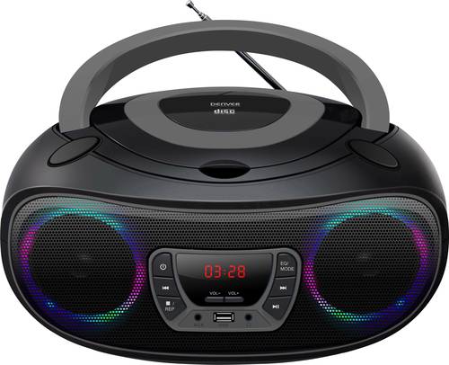 Denver TCL-212BT CD-Radio UKW AUX, CD, USB, Bluetooth® Stimmungslicht Grau von Denver