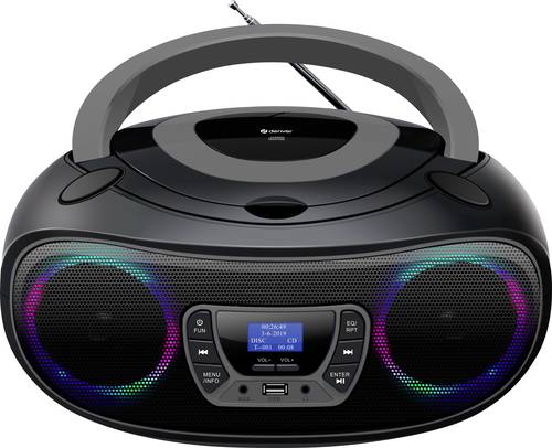 Denver TDB-212GR CD-Radio DAB+, DAB, FM AUX, USB, Bluetooth®, CD Schwarz, Grau von Denver