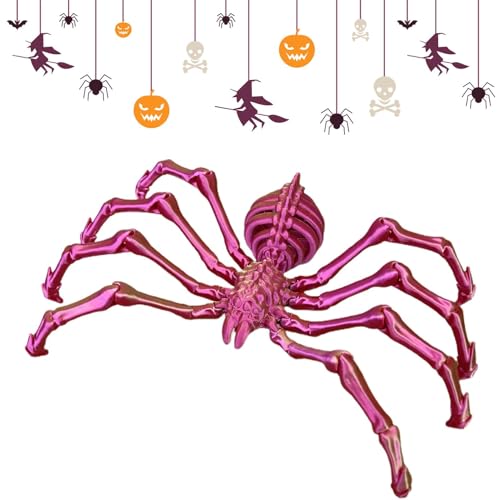 Deojtga 3D-Gelenkspinne, 3D-gedrucktes Spinnenspielzeug - Bewegliche Gelenke Wolf Spider Fidget Toys,Schreibtischspielzeug für Erwachsene zum Stressabbau, Halloween-Dekoration von Deojtga