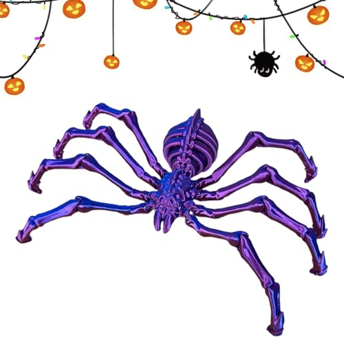 Deojtga 3D-Gelenkspinne, 3D-gedrucktes Spinnenspielzeug - Bewegliche artikulierte Wolfsspinne | Spielzeug zum Stressabbau, Halloween-Dekoration für Zuhause von Deojtga