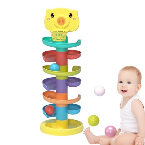 Deojtga Ball-Drop-Spielzeug, Ball-Drop-Turm, Pädagogisches Klangspielzeug, Buntes, langlebiges, schönes, lustiges Neuheits-Ball-Drop-Tower-Logikspiel, STEM-Pädagogisches Geschenk für Kinder von Deojtga