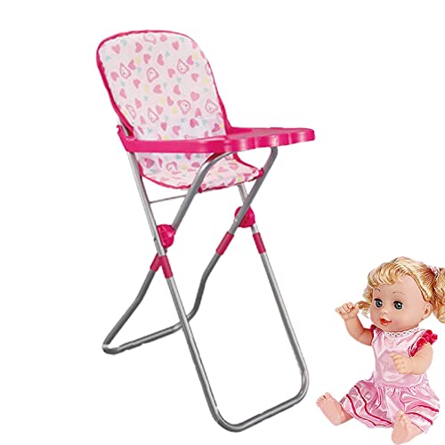 Deojtga Kinderwagen für Puppen, Kinderwagenspielzeug für Kinder, Leichtes rosa Simulations-Kinderzimmer-Spielset, Kinderwagenspielzeug, Mädchen und von Deojtga