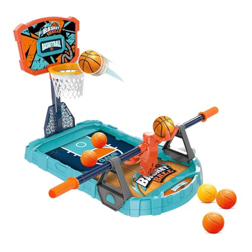 Deojtga Tischspiel für Kinder, Basketball-Brettspiel - Tisch-Basketballkorb-Sportspielzeug,Interaktives Desktop-Einzelspieler-Basketballspielzeug, Feinmotorikspielzeug für Kinder und Erwachsene von Deojtga