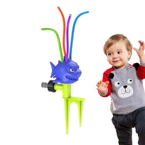 Deojtga Wassersprinkler für Kinder, Spin-Sprinkler-Spielzeug | Wiggle Tubes Spin Animal für Spritzspaß | Summer Outside Toys Sprinkler-Spielzeug, Sprinkler mit rotierendem Spray für Kinder ab 3 von Deojtga