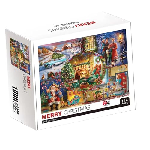 Deojtga Weihnachtspuzzle für Erwachsene, Countdown bis Weihnachten jeden Tag im Dezember | Weihnachtskalender Vintage Puzzle Urlaub Adventskalender Puzzle-Spiel von Deojtga