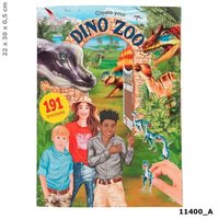 DEPESCHE 11400 Create your DINO ZOO, Malbuch mit Stickern von Depesche