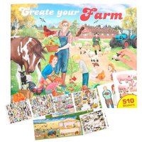 DEPESCHE 12503 Create your Farm - Malbuch mit Stickern von Depesche