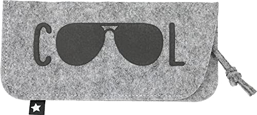 Depesche 11838-044 - Brillenetui aus Filz, in Hellgrau und mit der Aufschrift ,,Cool´´ von Depesche