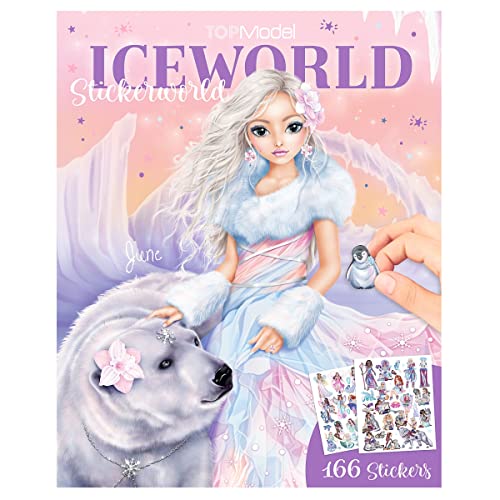 Depesche 12061 TOPModel Iceworld - Stickerheft mit 20 Seiten schöner Winter-Landschaften zum Selbstgestalten, inklusive 3 Doppelseiten voller Aufkleber, ca. 26 x 21 x 0,5 cm von Depesche