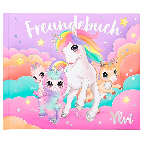 Depesche 12402 Ylvi & the Minimoomis - Buntes Freundebuch mit Einhorn-Motiven, Buch mit 108 Seiten und wattiertem Cover von Depesche