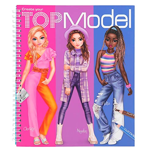 Depesche 12447 Create your TOPModel - Malbuch Set mit 40 Seiten zum Designen von Fashion-Outfits von Depesche