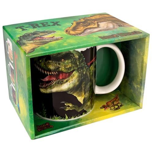 Depesche 12613 Dino World New Magic - Tasse mit Thermo-Effekt und Dinosaurier Motiv, Trinkbecher aus Porzellan, Füllmenge ca. 320 ml von Depesche