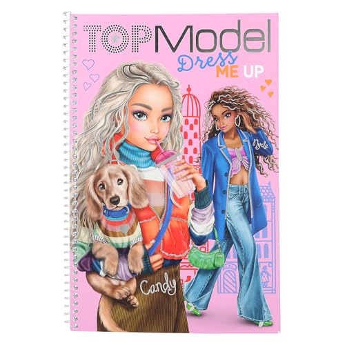 Depesche 12724 TOPModel Dress Me Up - Stickerbuch mit 21 Seiten zum Gestalten schicker Outfits, Malheft mit 7 Stickerbogen von Depesche