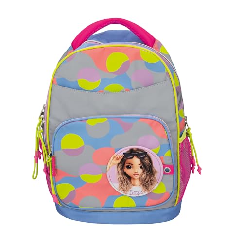 Depesche 12738 TOPModel Flash - Schulrucksack mit Model Motiv, buntem Grafik-Muster aus Reflektormaterial, Schultasche mit verstellbaren Trägern von Depesche