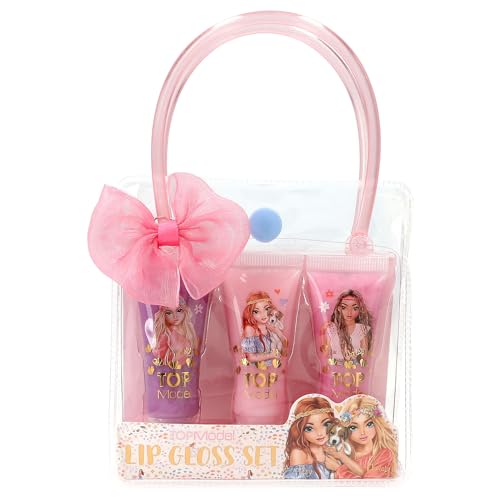 Depesche 12887 TOPModel Velo Fleur - Lipgloss Set im Model Design für Kinder, 3 Glosse in Rosatönen mit fruchtigen Düften von Depesche