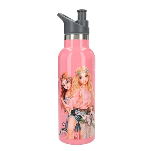 Depesche 12889 1 Stück TOPModel Trinkflasche Edelstahl Velo Fleur 500 ml für kalte Getränk (Keine Thermotrinkflasche), Mehrfarbig von Depesche