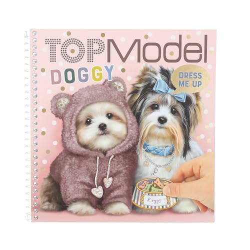 Depesche 12966 TOPModel Doggy - Dress Me Up Stickerbuch mit 24 Seiten vorgedruckter Hunde Motive zum Selbstgestalten, inkl. 11 Stickerbogen von Depesche