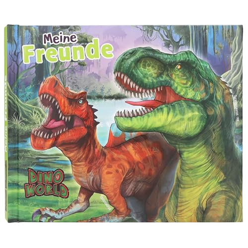 Depesche 13201 Dino World - Freundebuch mit Dinosaurier Motiv, Freundschaftsbuch mit 108 Seiten zum Eintragen und Verzieren von Depesche