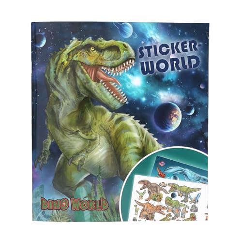 Depesche 13208 World Galaxy-Stickerbuch mit 20 Seiten zum Gestalten Cooler Dino Motive, inklusive 3 Doppelseiten Sticker, Mehrfarbig von Depesche