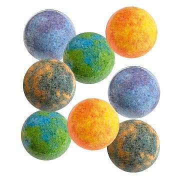 Depesche 13314 Dino World Galaxy unterschiedlichen Farben, 7 Bunte Badebomben mit fruchtigem Duft, Mehrfarbig von Depesche