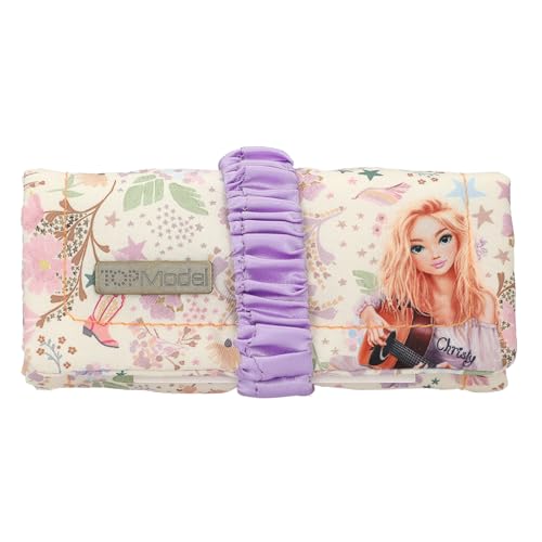 Depesche 13671 TOPModel Cowgirl - Roll Schmucketui in Lila und Creme, mit Model Motiv und Blumen Muster, Mäppchen mit gerafftem Band Depesche 13671 TOPModel Cowgirl - Roll Schmucketui in Lila und Creme, mit Model Motiv und Blumen Muster, Mäppchen mit gerafftem Band von Depesche