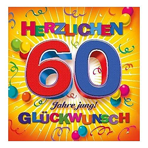 Depesche 5326.005 Glückwunsch-Karte zum 60. Geburtstag mit 3D Motiv, Geburtstagskarte, ca. 17 x 17 cm groß, inkl. passendem Umschlag und Innentext von Depesche