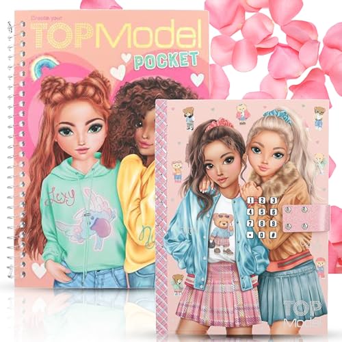 Depesche TOPModel Geheimcode Tagebuch mit Sound Team Teddy & TOPModel Pocket Malbuch – ideal für Fashionistas und kleine Geheimagenten! von Depesche