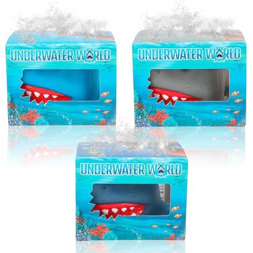 Dino World Bade-Hai mit Licht Underwater 3er Set in 3 Farben von Depesche